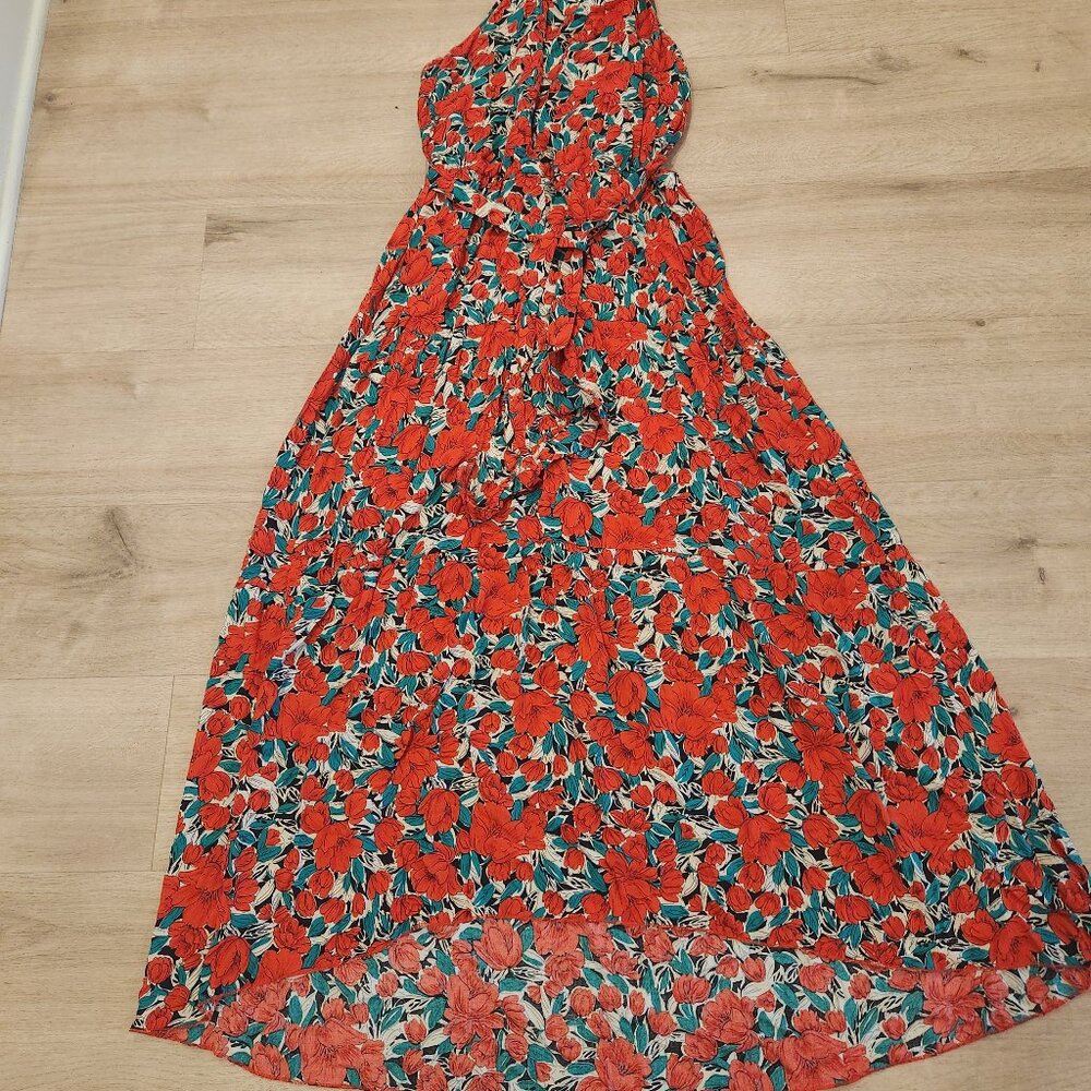 Long Floral Halter Dress